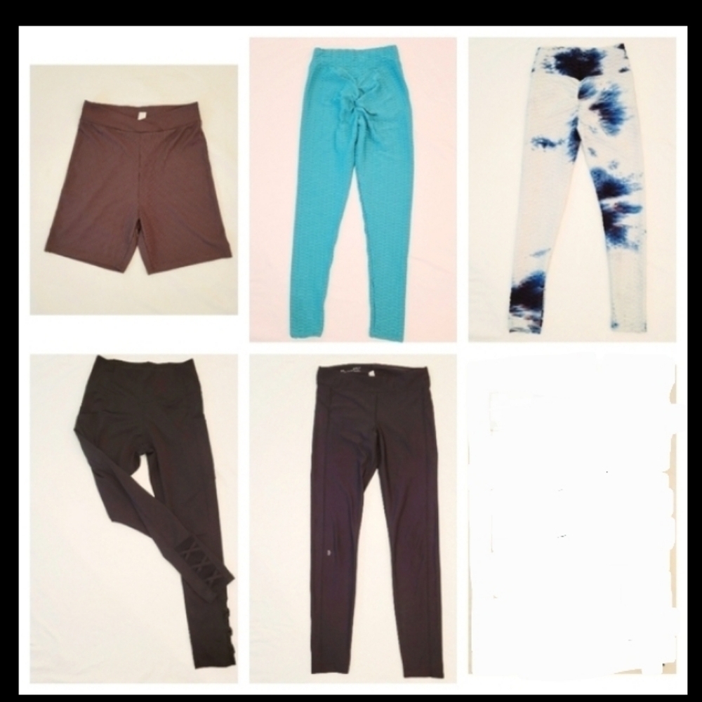 5 piece legging and biker short Bundle size medium